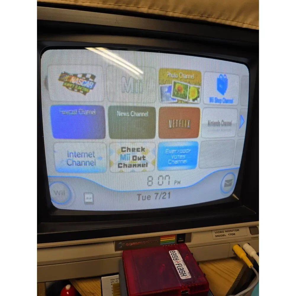 Nintendo Wii Backwards Compatible Console Bundle w/ 2 Controllers & 14 Games